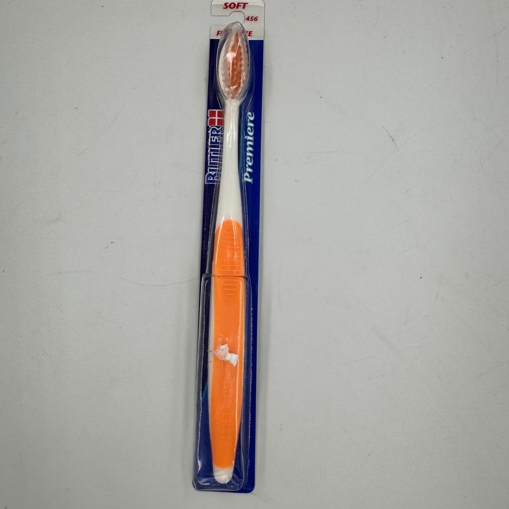 Butler Premiere‎ Toothbrush Orange Soft Bristle Model 456 NEW
